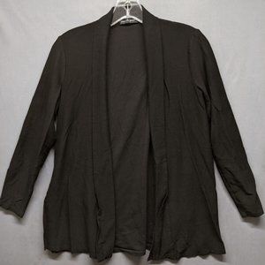 Eileen Fisher Sweater Women PP Small Petite Open Cardigan Shrug Fold Over Collar